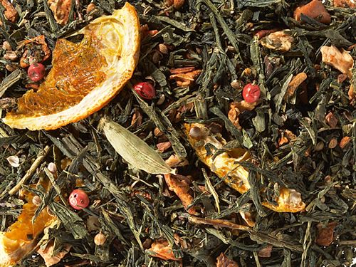 Miscela di Tè verde Sencha Biscotti all'Arancia